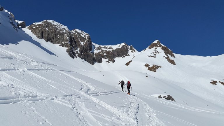 backcountry skiiing, elfer head, kleinwalsertal